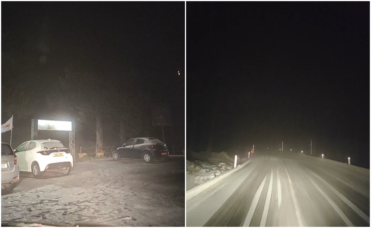 Με λευκό τοπίο «ξύπνησε» το Τρόοδος. Τι μας φέρνει ο καιρός μέχρι το Σάββατο (pics)