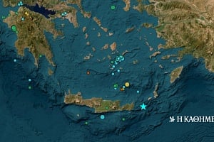 Σεισμός 5 Ρίχτερ στα ανοικτά της Κρήτης