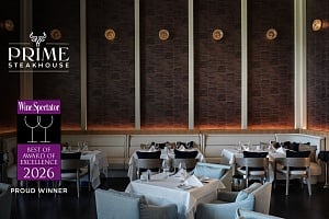 &Tau;&omicron; Prime Steakhouse &pi;&rho;ώ&tau;&omicron; &epsilon;&sigma;&tau;&iota;&alpha;&tau;ό&rho;&iota;&omicron; &xi;&epsilon;&nu;&omicron;&delta;&omicron;&chi;&epsilon;ί&omicron;&upsilon; &sigma;&tau;&eta;&nu; &Kappa;ύ&pi;&rho;&omicron; &mu;&epsilon; Best of Award of Excellence &alpha;&pi;ό &tau;&alpha; Wine Spectator