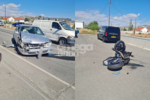Σοβαρό τροχαίο: Μοτοσικλέτα «απογειώθηκε» μετά από σύγκρουση με όχημα Στο νοσοκομείο ένα πρόσωπο (ΕΙΚΟΝΕΣ)