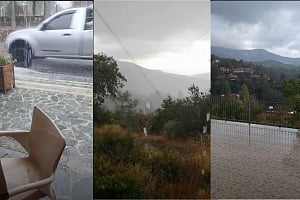 ΒΙΝΤΕΟ: Έντονη βροχόπτωση στο Τρόοδος, μύρισε φθινόπωρο στα ορεινά