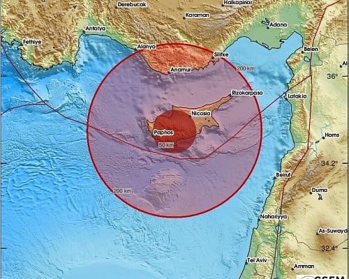 Αισθητή σεισμική δόνηση ξανά στην Κύπρο