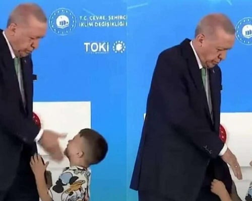 Βίντεο από το… φιλικό χαστούκι του Ερντογάν σε παιδί κάνει τον γύρο του διαδικτύου