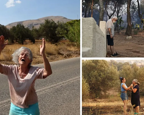 Συγκλονιστικές ΕΙΚΟΝΕΣ από τη φωτιά στην Κερατέα: Η απόγνωση προσωποποιημένη Οι κάτοικοι ζουν δραματικές στιγμές