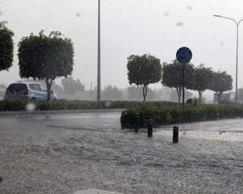 Έντονα καιρικά φαινόμενα στην επαρχία Λάρνακας-Ανυποχώρητα τα φαινόμενα του Byron