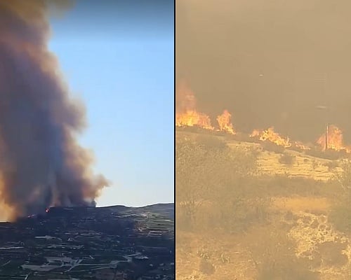 ΒΙΝΤΕΟ: Κυκλωμένα από τις φλόγες, σκεπασμένα από τον καπνό τα χωριά της Λεμεσού