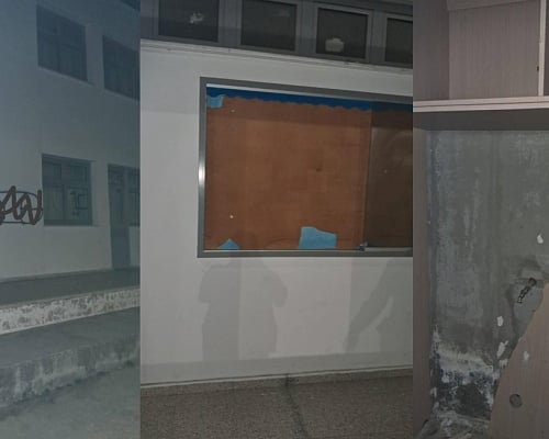 «Έτσι εκδηλώνεται η μαγκιά»: Βανδαλισμοί σε σχολείο στη Λάρνακα (ΦΩΤΟ)