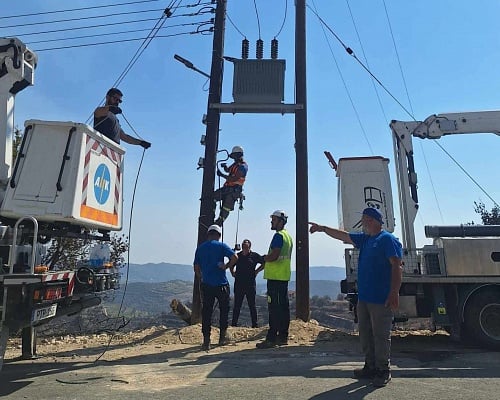 Εργασίες ΑΗΚ για αποκατάσταση των ζημιών στην επαρχία Λεμεσού